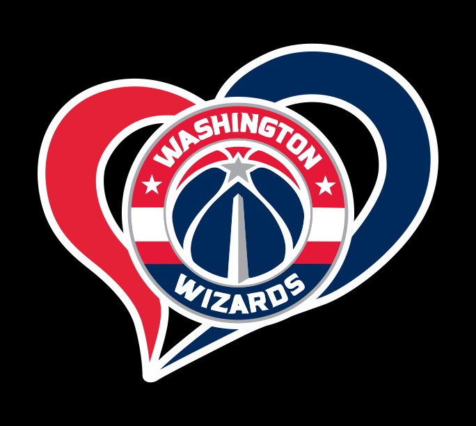 Washington Wizards Heart Logo iron on paper